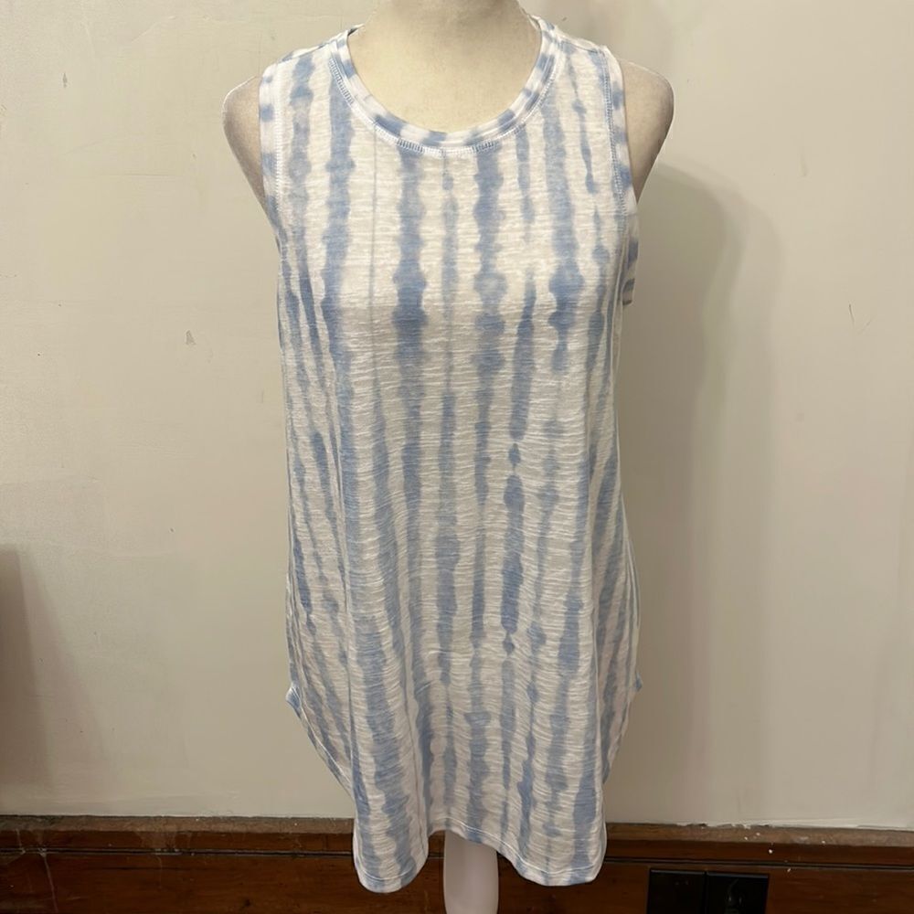 Workshop Republic Clothing blue white tie dye tank top Size M